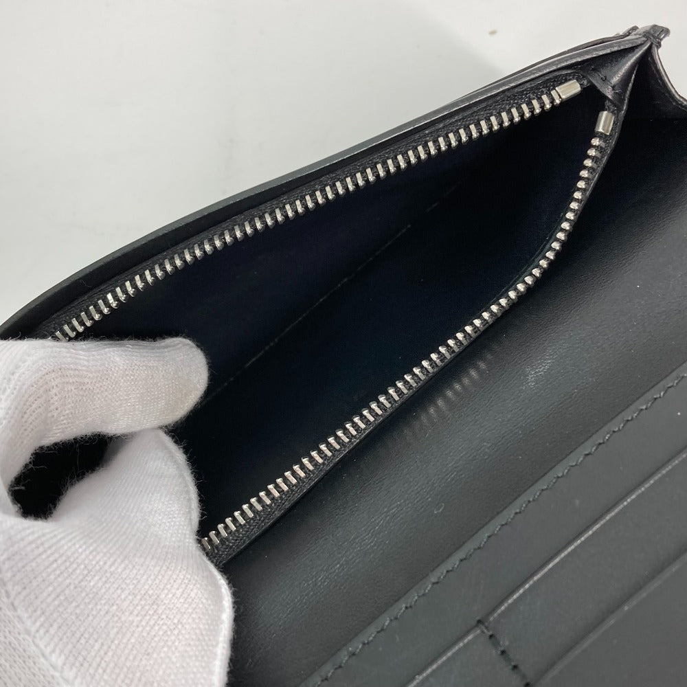 LOEWE Long Wallet Purse leather black Long wallet puzzle mens Used Authentic