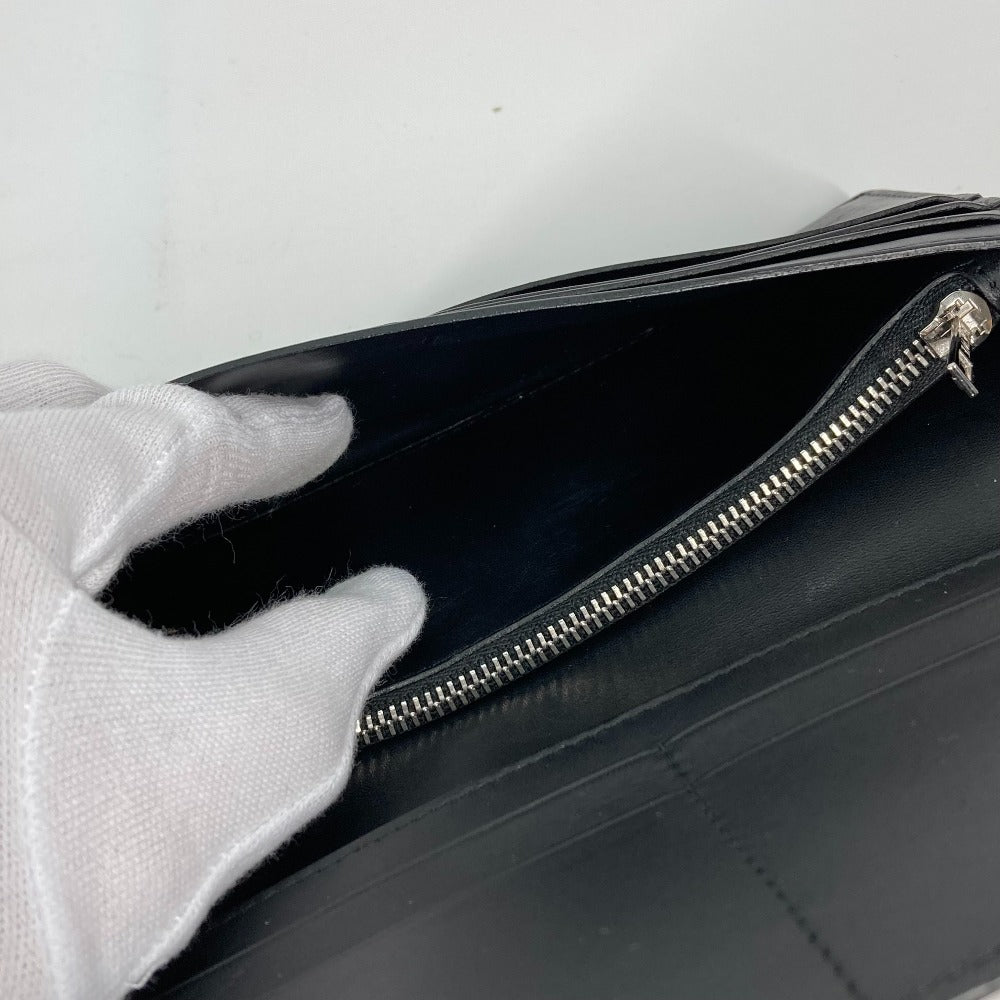 LOEWE Long Wallet Purse leather black Long wallet puzzle mens Used Authentic