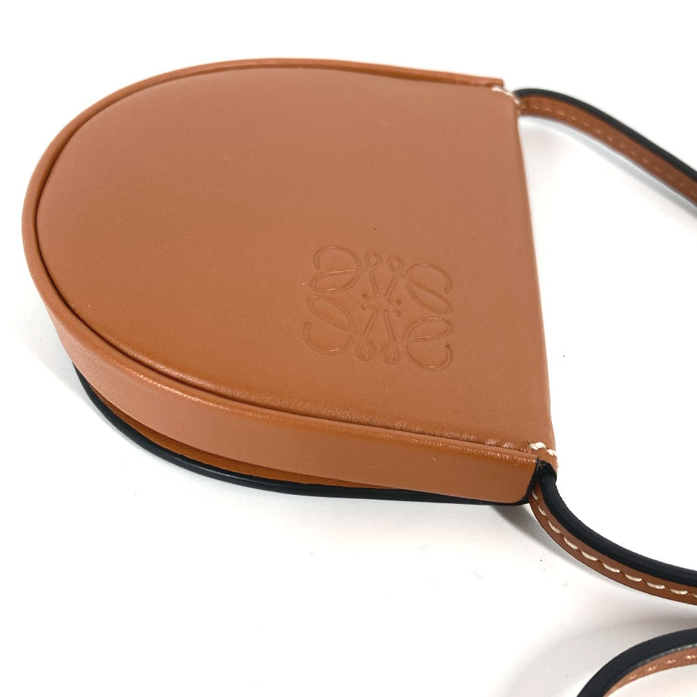 LOEWE Coin case leather Brown Wallet Coin Pocket Anagram logo