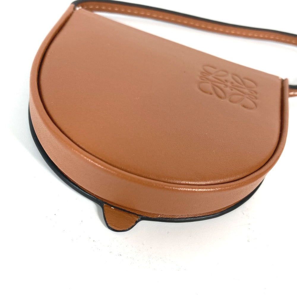 LOEWE Coin case leather Brown Wallet Coin Pocket Anagram logo