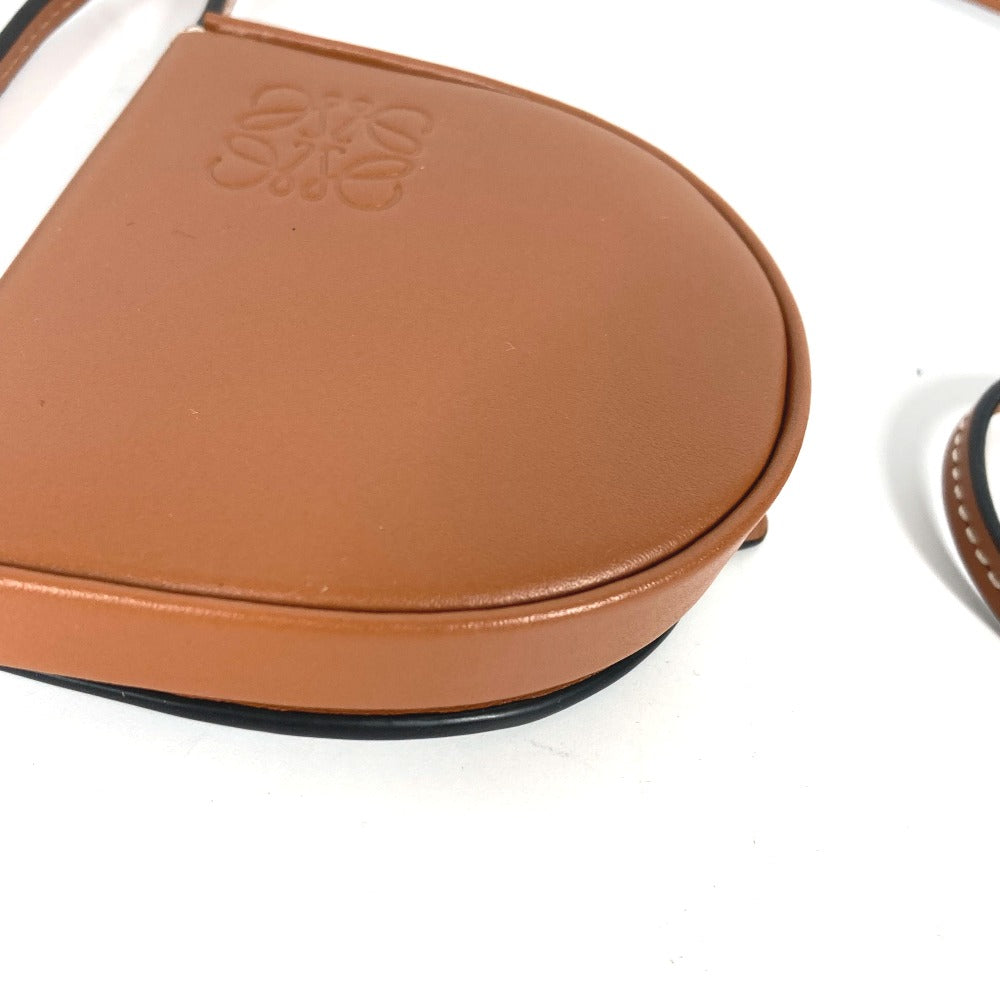 LOEWE Coin case leather Brown Wallet Coin Pocket Anagram logo