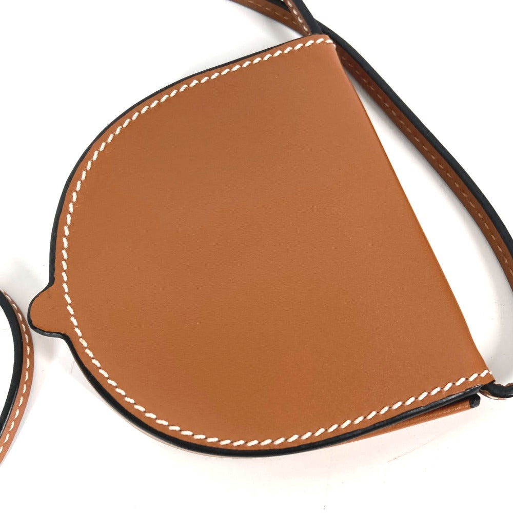 LOEWE Coin case leather Brown Wallet Coin Pocket Anagram logo