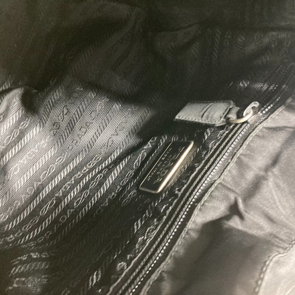 PRADA Backpack Nylon black Triangle logo plate