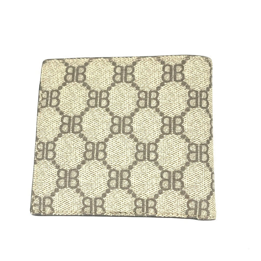 GUCCI Folded wallet 680403 GG Supreme Canvas beige BALENCIAGA Balenciaga collaboration The Hacker Project mens Used Authentic