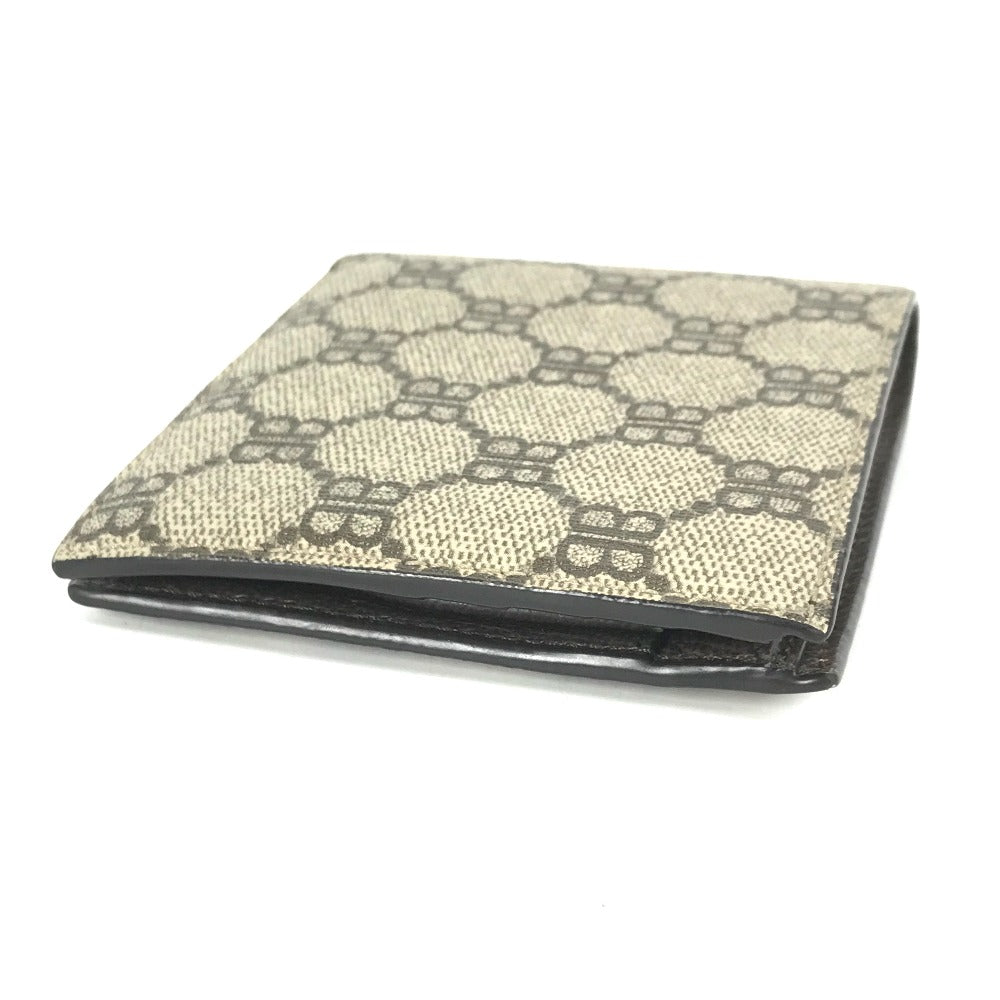GUCCI Folded wallet 680403 GG Supreme Canvas beige BALENCIAGA Balenciaga collaboration The Hacker Project mens Used Authentic