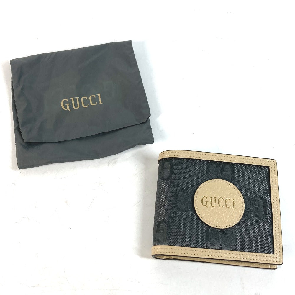GUCCI Folded wallet 625574 Nylon / leather Black x beige logo Off The Grid Off The Grid mens Used Authentic
