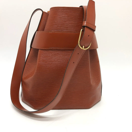 LOUIS VUITTON Shoulder Bag M80193 Epi Leather Brown Epi Sac DePaul GM Women Used Authentic