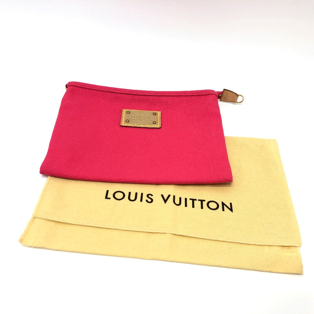 LOUIS VUITTON Pouch M40065 canvas pink Antigua Pochette Platt GM Women Used Authentic