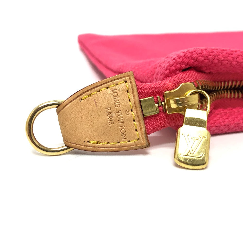LOUIS VUITTON Pouch M40065 canvas pink Antigua Pochette Platt GM Women Used Authentic
