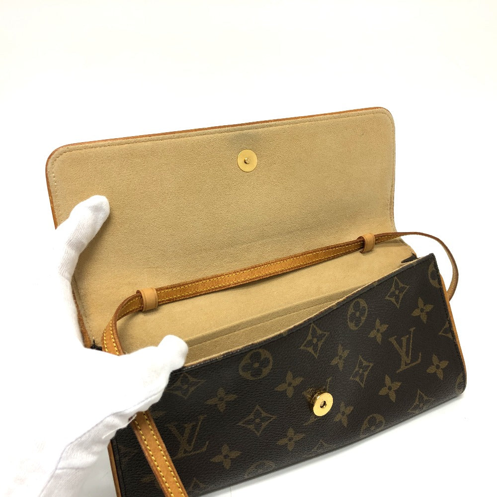 LOUIS VUITTON Shoulder Bag M51852 Monogram canvas Brown Monogram Pochette Twin GM Women Secondhand Authentic