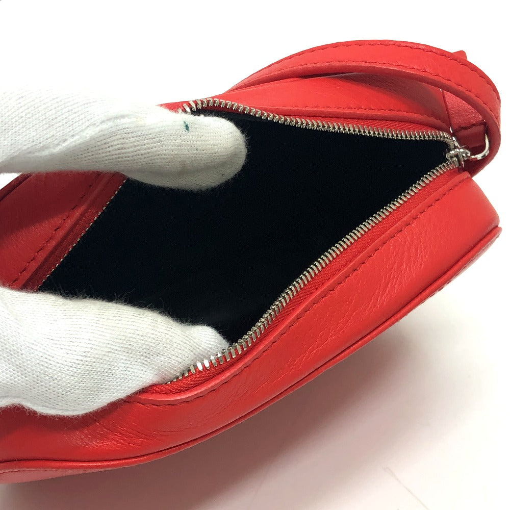 BALENCIAGA Shoulder Bag 552372 leather Red EVERYDAY EVERYDAY Camera Bag XS Women Used Authentic