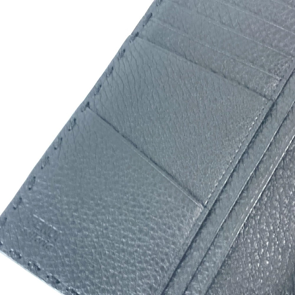 FENDI Long Wallet Purse 7M0186 leather black stitch Celeria unisex(Unisex) Used Authentic