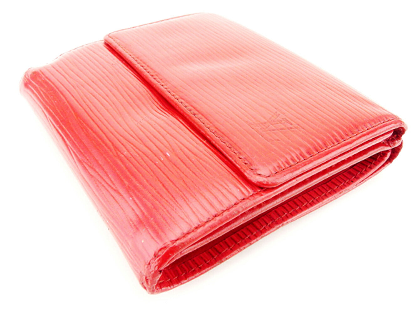 LOUIS VUITTON Bifold Wallet M63487 Red Porte Monnaie Billets Cartes Credit