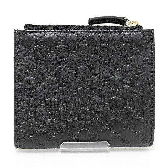 GUCCI Bifold Wallet 510318 Sima leather black Gucci Shima Micro Bifold Wallet