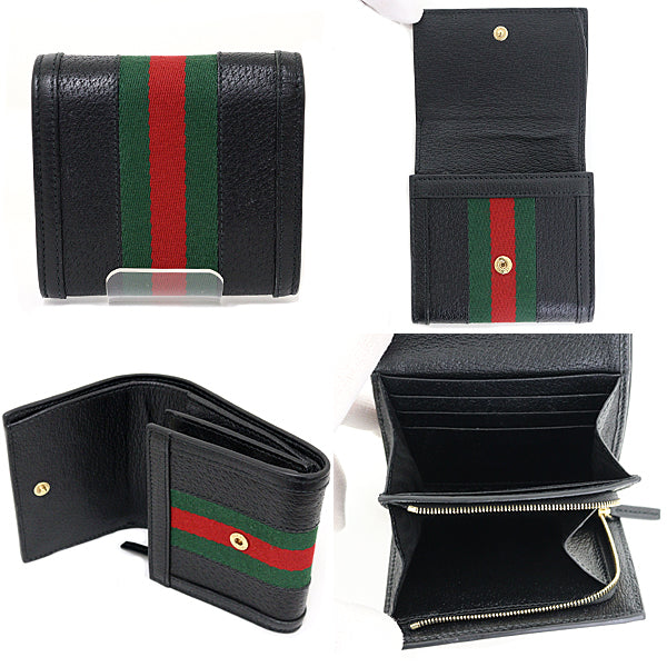 GUCCI Bifold Wallet 719887 leather multicolor Double G medium wallet mens(Unisex) Used Authentic