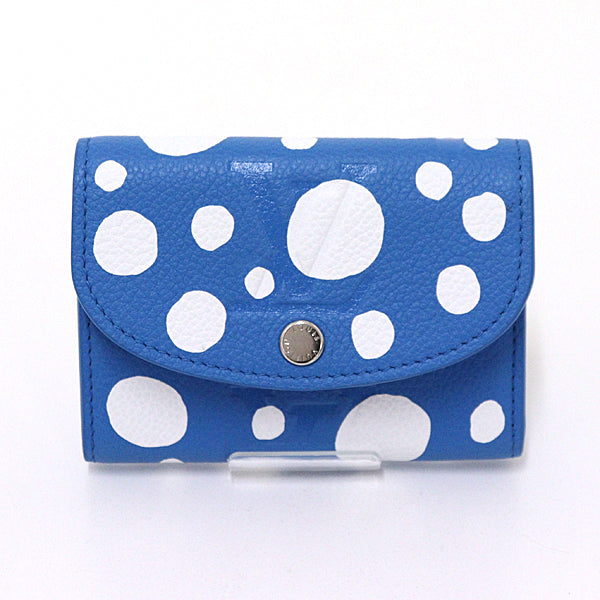 LOUIS VUITTON Coin case M81984 leather By color YAYOI KUSAMA 2-fold Wallet Women Used Authentic