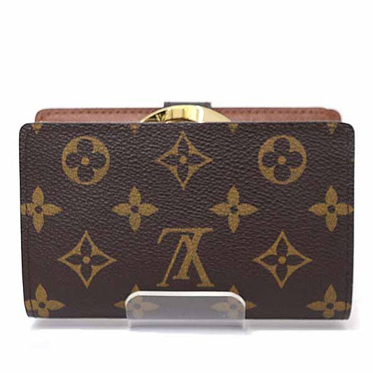 LOUIS VUITTON Bifold Wallet M61674 Monogram canvas Brown Portefeuille Viennoiserie Women Used Authentic