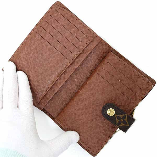 LOUIS VUITTON Bifold Wallet M61674 Monogram canvas Brown Portefeuille Viennoiserie Women Used Authentic