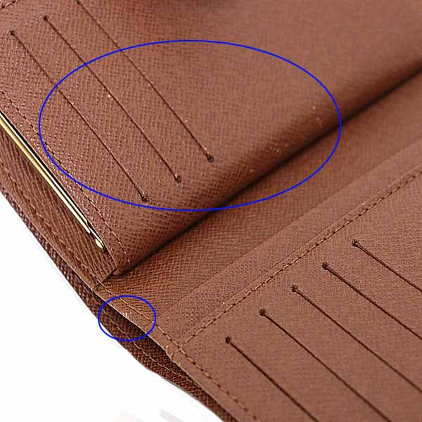 LOUIS VUITTON Bifold Wallet M61674 Monogram canvas Brown Portefeuille Viennoiserie Women Used Authentic