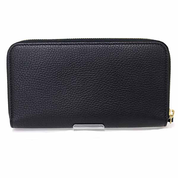 BURBERRY Long Wallet Purse 80840411 leather black Zip Around mens(Unisex) Used Authentic