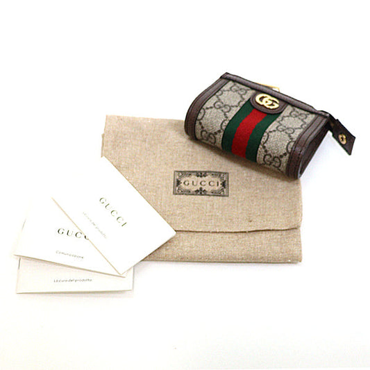 GUCCI Coin case 699530 GG Supreme Canvas Multi With key hook Ofidia Women Used Authentic