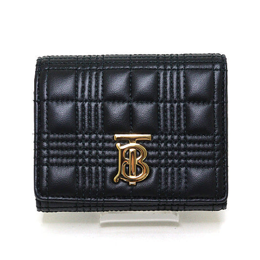 BURBERRY Tri-fold wallet 8049280 leather black compact