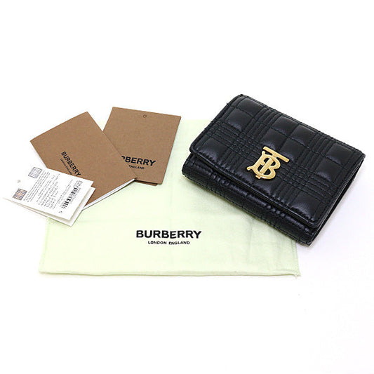 BURBERRY Tri-fold wallet 8049280 leather black compact