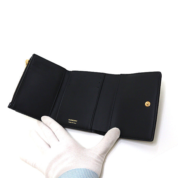 BURBERRY Tri-fold wallet 8049280 leather black compact
