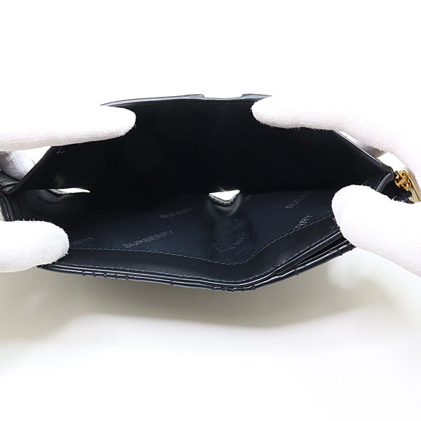 BURBERRY Tri-fold wallet 8049280 leather black compact
