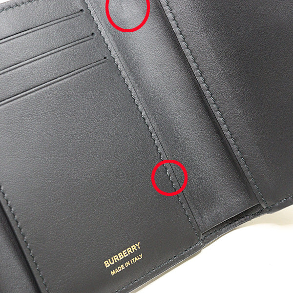 BURBERRY Tri-fold wallet 8049280 leather black compact