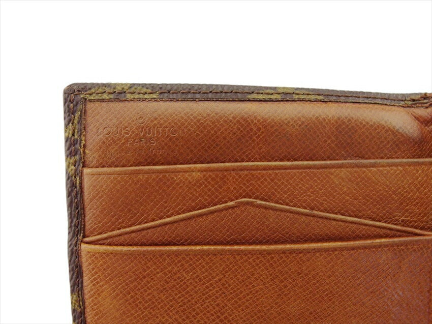 LOUIS VUITTON Bifold Wallet M61660 Brown beige gold Portonebier