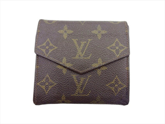 LOUIS VUITTON Bifold Wallet M61660 Brown beige gold Portonebier