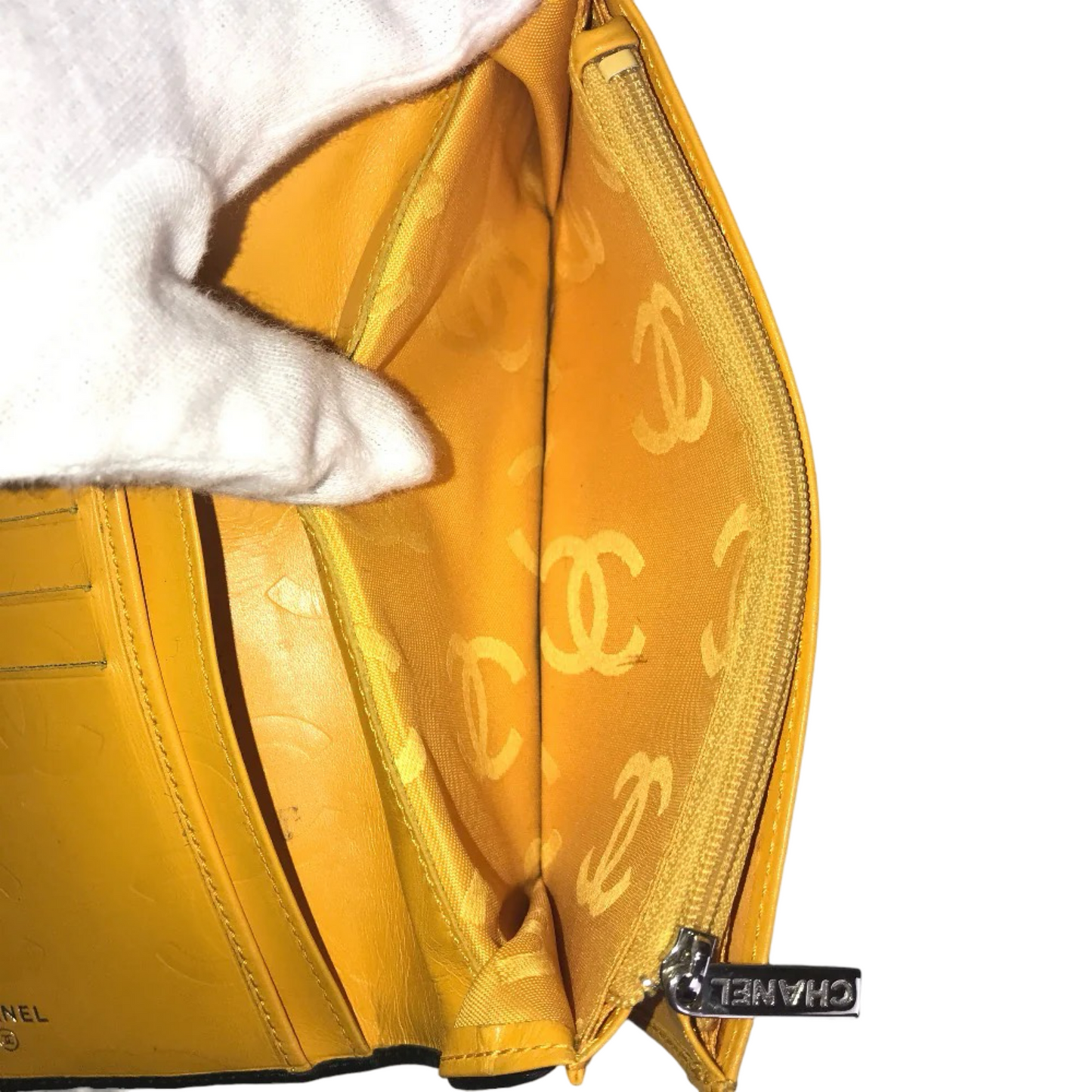 CHANEL CAMBON LAMBSKIN BIFOLD LONG WALLET