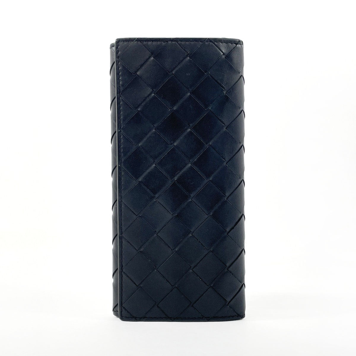 BOTTEGAVENETA Bill Compartment leather black INTRECCIATO mens Used Authentic