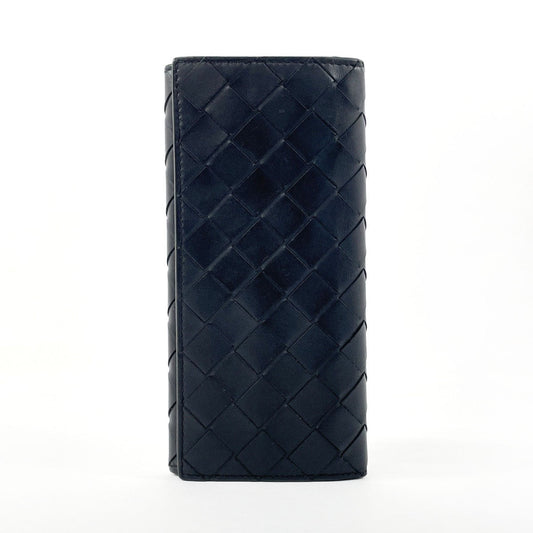 BOTTEGAVENETA Bill Compartment leather black INTRECCIATO mens Used Authentic