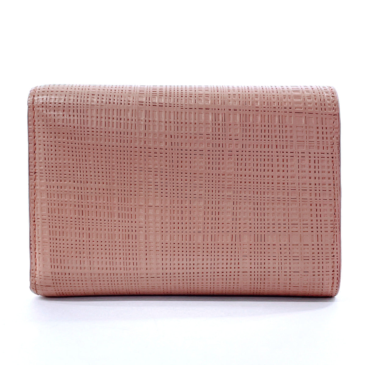 LOEWE Tri-fold wallet leather pink linen Compact wallet