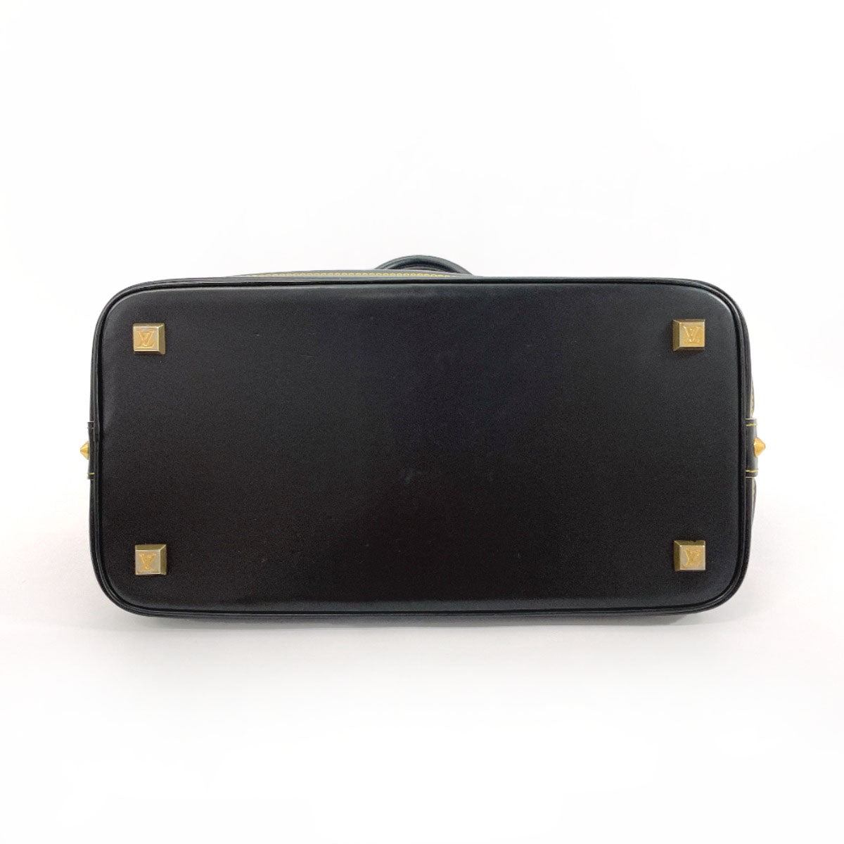 LOUIS VUITTON Handbag M91875 leather black Suhari Lockit MM