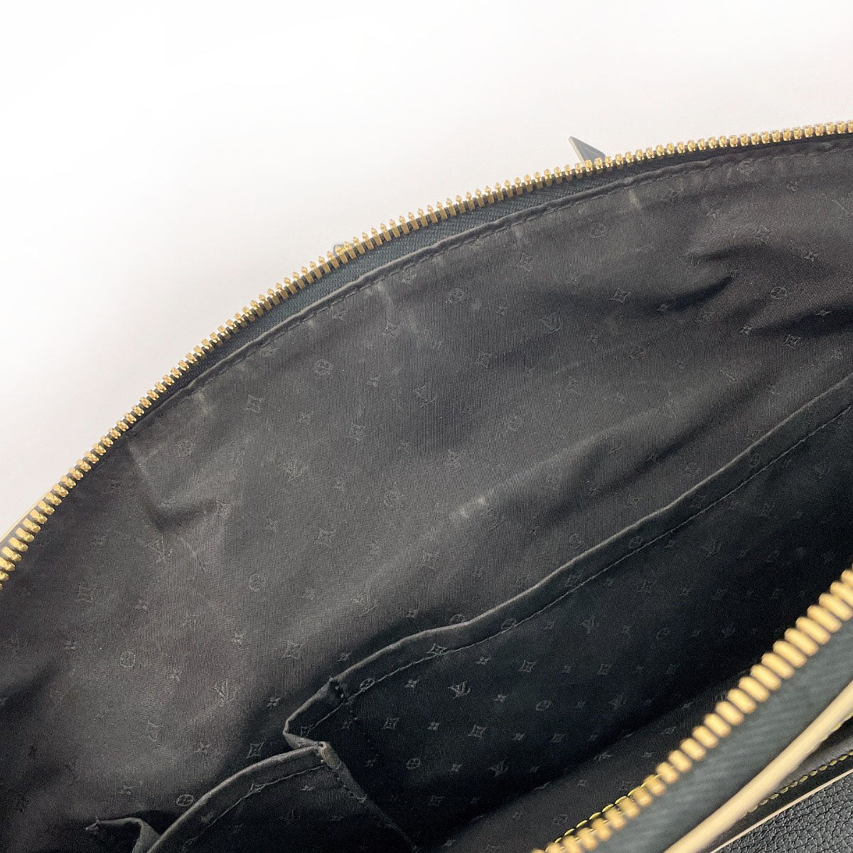 LOUIS VUITTON Handbag M91875 leather black Suhari Lockit MM