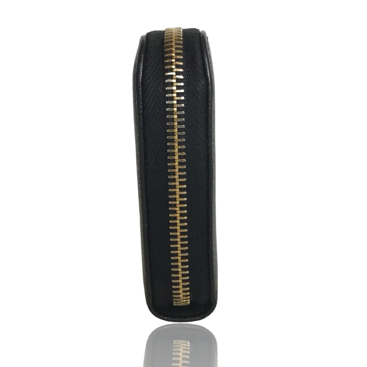 PRADA SAFFIANO ROUND ZIP LONG WALLET GOLD