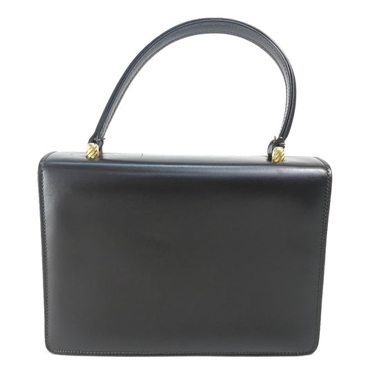 GUCCI Handbag leather Brown x Gold Metal Old Gucci accordion Women Used Authentic