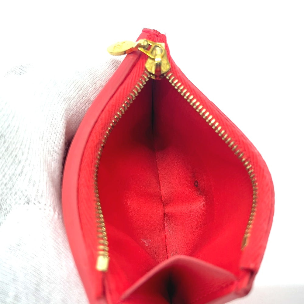 LOUIS VUITTON Trifold wallet M69069 Taurillon Clemence Leather Red Japan limited Portefeuille Capucines XS Women Used Authentic