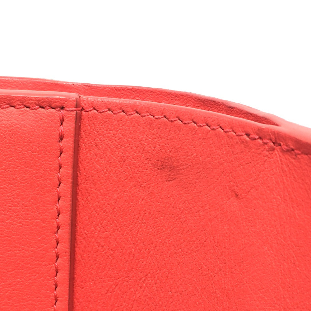 LOUIS VUITTON Trifold wallet M69069 Taurillon Clemence Leather Red Japan limited Portefeuille Capucines XS Women Used Authentic