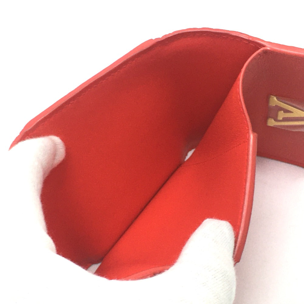 LOUIS VUITTON Trifold wallet M69069 Taurillon Clemence Leather Red Japan limited Portefeuille Capucines XS Women Used Authentic