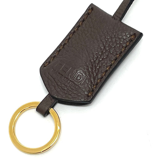 FENDI Tote Bag 8BH268 Leather / canvas Brown Zucca FF pattern Shoulder Women Used Authentic