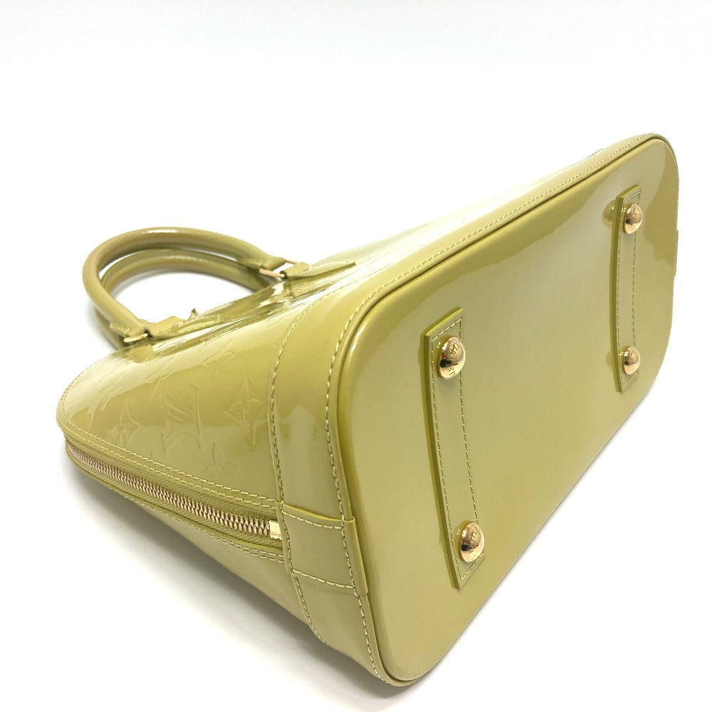 LOUIS VUITTON Handbag M91615 Monogram Vernis Yellow green type Monogram Vernis Alma PM Women Used Authentic
