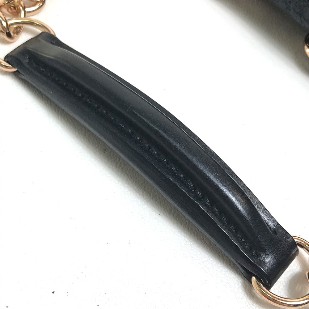 BALENCIAGA Handbag 128520 Embossed leather black One handle Chain Women Used Authentic