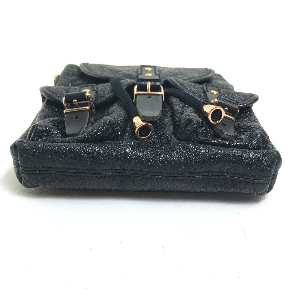 BALENCIAGA Handbag 128520 Embossed leather black One handle Chain Women Used Authentic