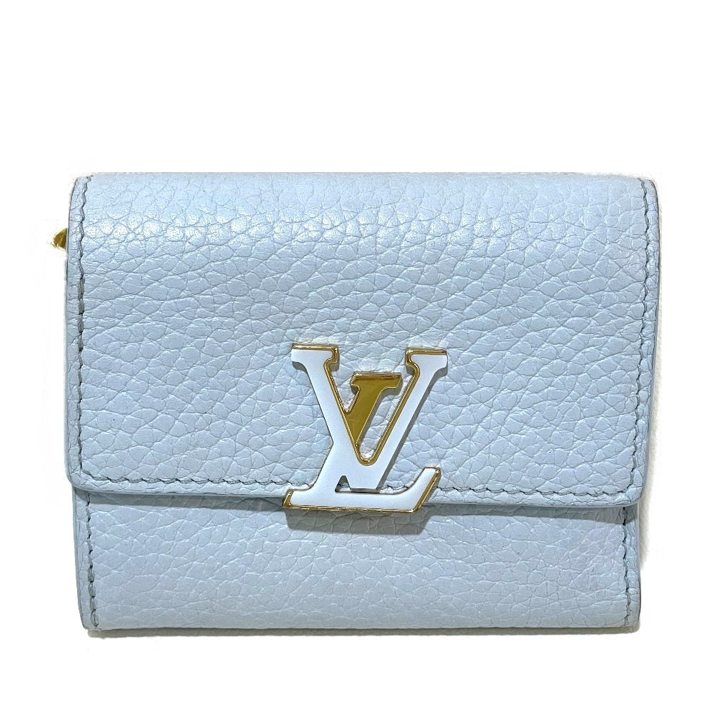 LOUIS VUITTON Trifold wallet M69061 Taurillon Clemence Leather Japan limited Portefeuille Capucines XS Women Used Authentic