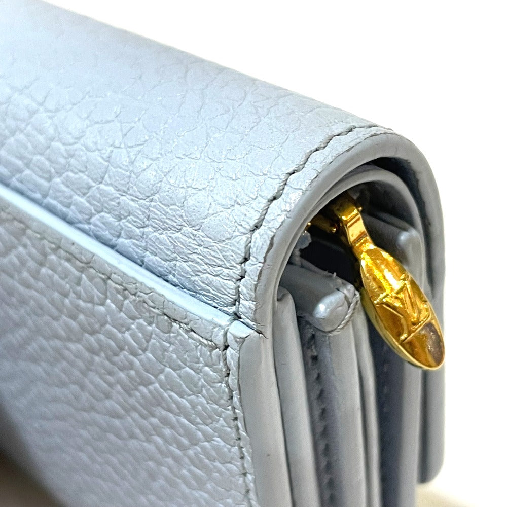 LOUIS VUITTON Trifold wallet M69061 Taurillon Clemence Leather Japan limited Portefeuille Capucines XS Women Used Authentic