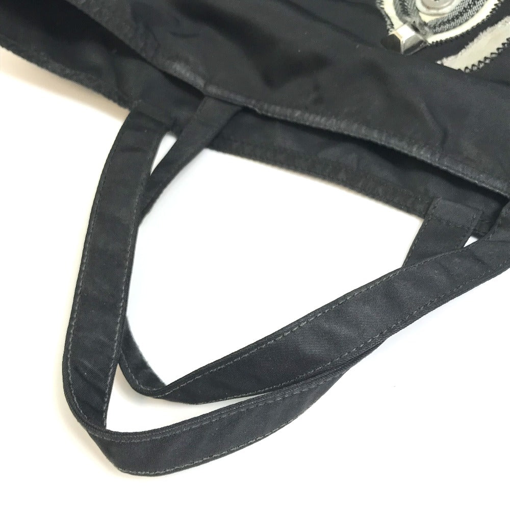PRADA Tote Bag VA0484 Nylon black rocket Women Used Authentic